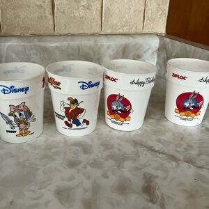 Disney and Warner Brothers Cups
